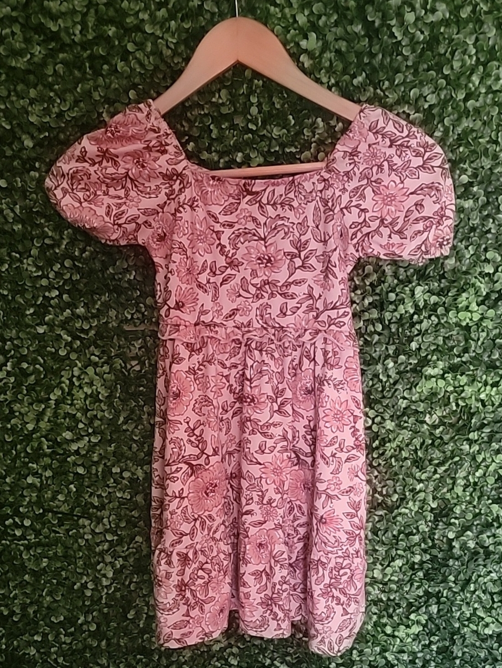 btween Pale Pink Lace-Trim Floral Top